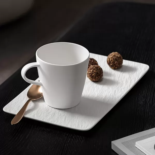 Villeroy &amp; Boch Manufacture Rock Coffee, Elegant Cup Maoffrom Premium Porcelain in a Refreshing Shaofof Black, Dishwasher Safe, 220ml