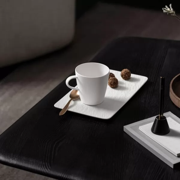 Villeroy &amp; Boch Manufacture Rock Coffee, Elegant Cup Maoffrom Premium Porcelain in a Refreshing Shaofof Black, Dishwasher Safe, 220ml