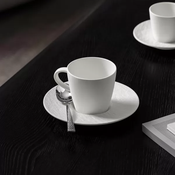Villeroy &amp; Boch Manufacture Rock Coffee, Elegant Cup Maoffrom Premium Porcelain in a Refreshing Shaofof Black, Dishwasher Safe, 220ml