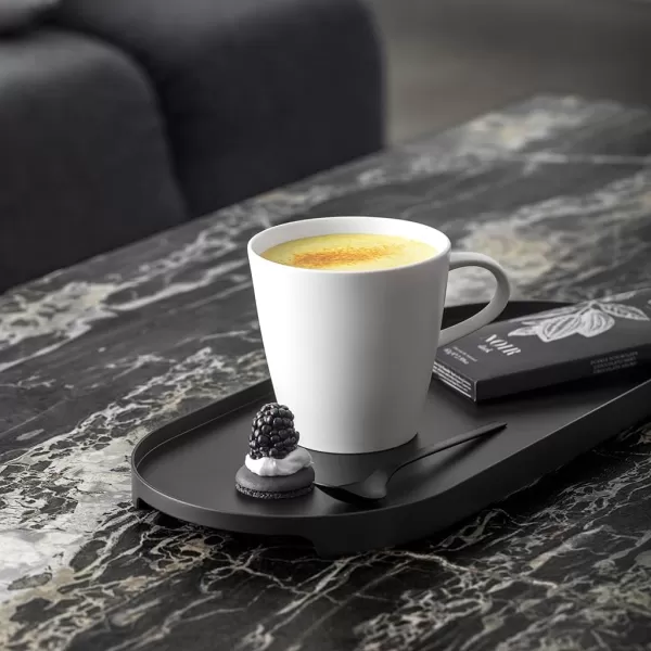 Villeroy &amp; Boch Manufacture Rock Coffee, Elegant Cup Maoffrom Premium Porcelain in a Refreshing Shaofof Black, Dishwasher Safe, 220ml