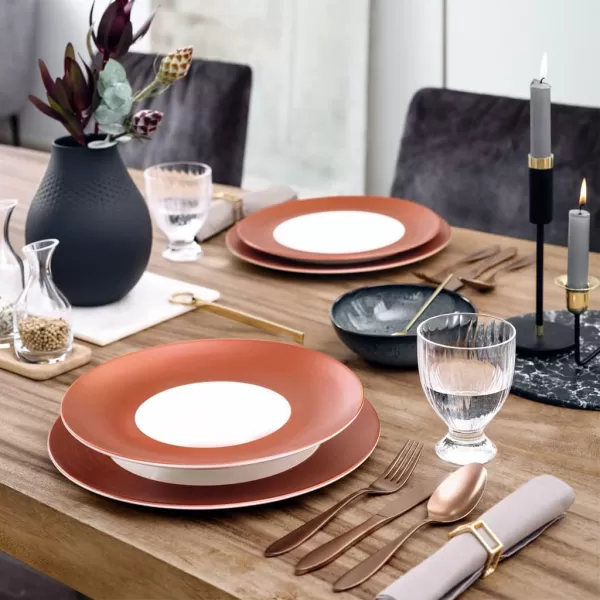 Villeroy &amp; Boch Manufacture Rock Dinner Plate, 10.5 in, Premium Porcelain, Gray