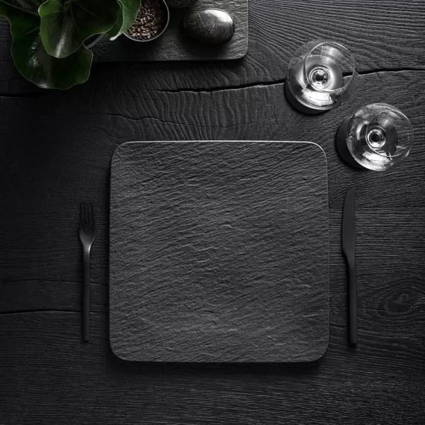 Villeroy &amp; Boch Manufacture Rock Dinner Plate, 10.5 in, Premium Porcelain, Gray