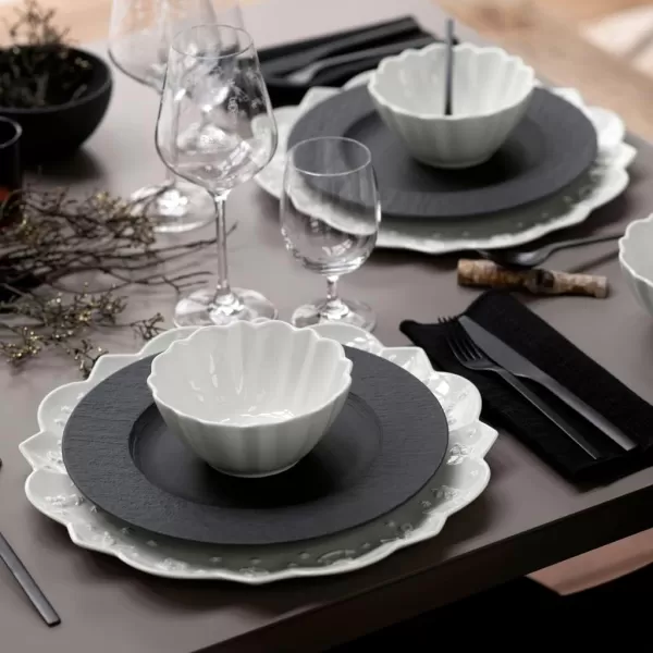 Villeroy &amp; Boch Manufacture Rock Dinner Plate, 10.5 in, Premium Porcelain, Gray