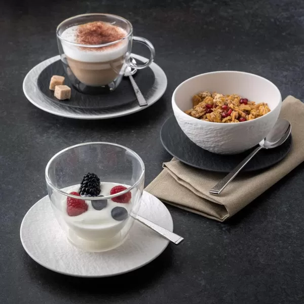 Villeroy &amp; Boch Manufacture Rock Pasta Plate, Premium Porcelain, Made in Germany, Matte Black, 11.5 in, Premium Porcelain