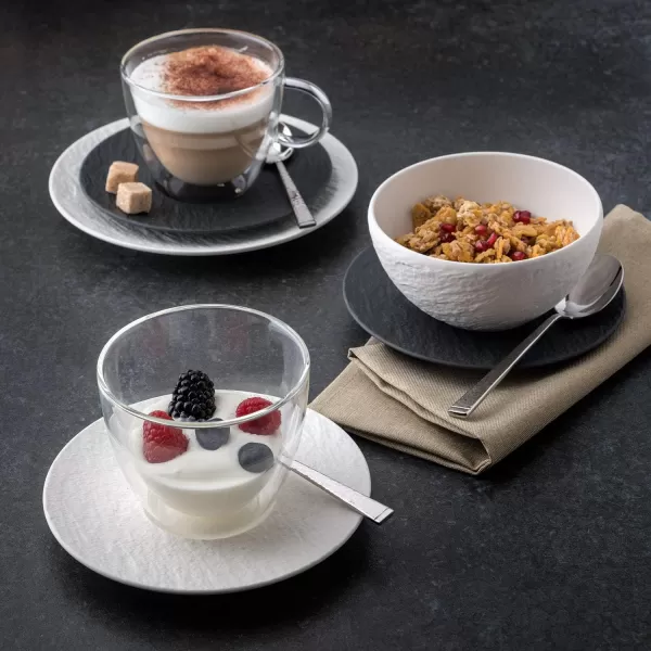 Villeroy &amp; Boch Manufacture Rock Pasta Plate, Premium Porcelain, Made in Germany, Matte Black, 11.5 in, Premium Porcelain