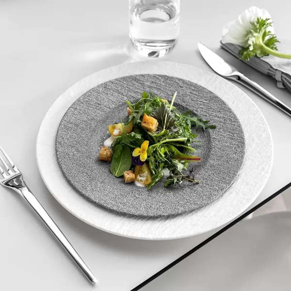 Villeroy &amp; Boch Manufacture Rock Pasta Plate, Premium Porcelain, Made in Germany, Matte Black, 11.5 in, Premium Porcelain