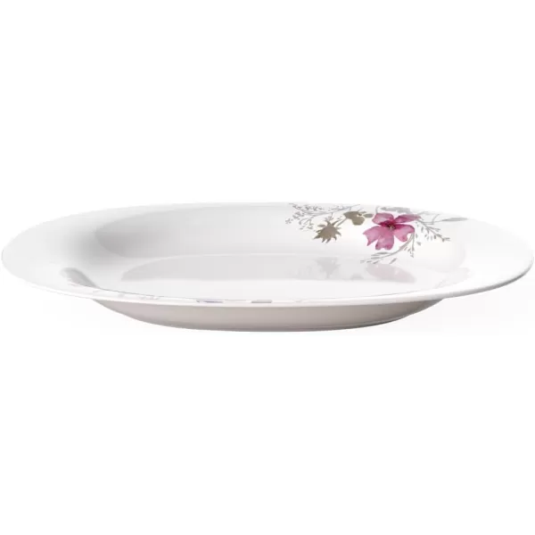 Villeroy &amp; Boch Mariefleur Basic Oblong Dinner Plate, 11.5 x 9.75 in, White/Multicolored