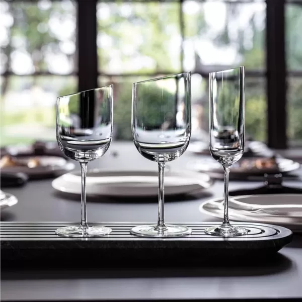 Villeroy &amp; Boch New Moon Set, 4 Pieces, Elegant, Modern Red Wine Day Use, Crystal Glass, Transparent, Dishwasher Safe