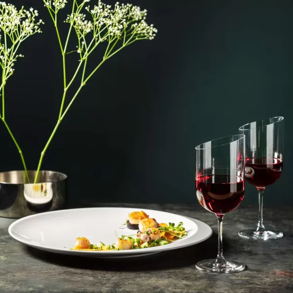 Villeroy &amp; Boch New Moon Set, 4 Pieces, Elegant, Modern Red Wine Day Use, Crystal Glass, Transparent, Dishwasher Safe