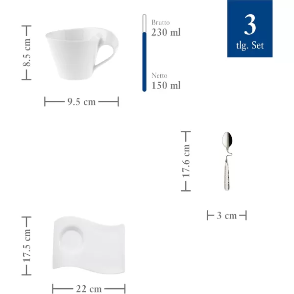 Villeroy &amp; Boch New Wave Cafe Café au Lait Cup, 1 Count , White