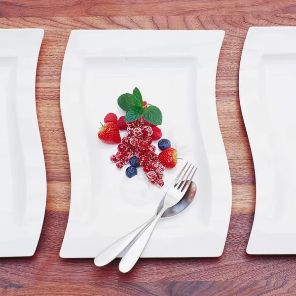 Villeroy &amp; Boch New Wave Large Rectangular Dinner Plate, 15.5 x 9.75 in, White