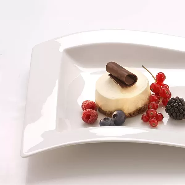 Villeroy &amp; Boch New Wave Large Rectangular Dinner Plate, 15.5 x 9.75 in, White