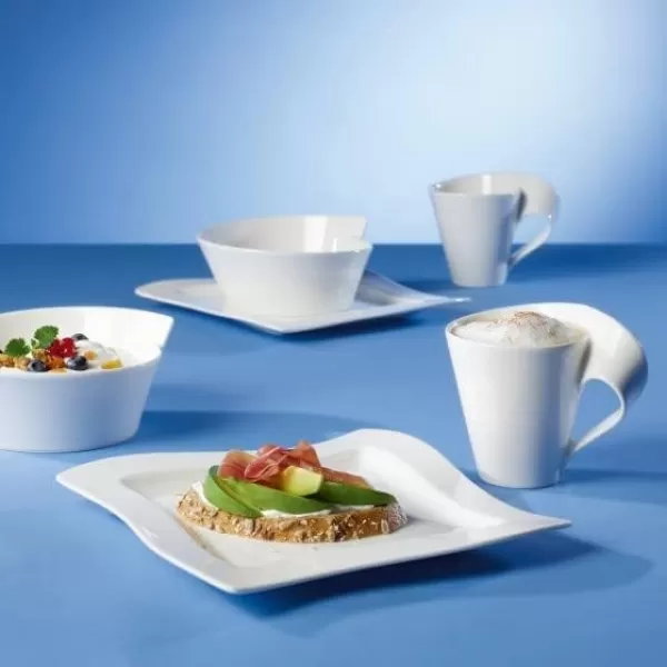 Villeroy &amp; Boch New Wave Large Rectangular Dinner Plate, 15.5 x 9.75 in, White