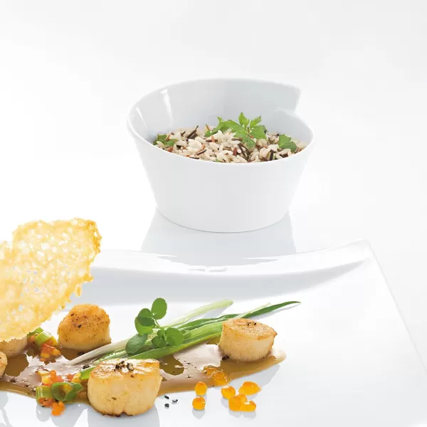 Villeroy &amp; Boch New Wave Small Round Porcelain Rice Bowl, 15.5 oz, White)