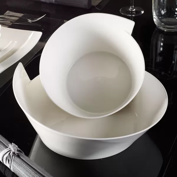 Villeroy &amp; Boch New Wave Small Round Porcelain Rice Bowl, 15.5 oz, White)