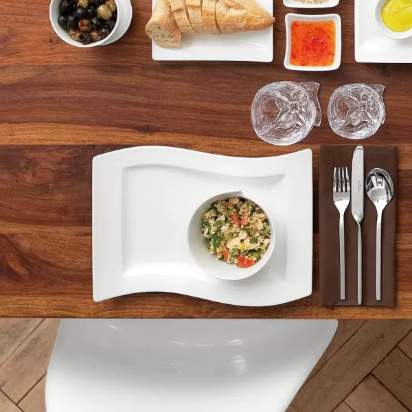 Villeroy &amp; Boch New Wave Small Round Porcelain Rice Bowl, 15.5 oz, White)