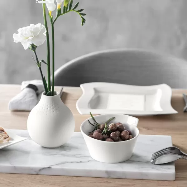 Villeroy &amp; Boch New Wave Small Round Porcelain Rice Bowl, 15.5 oz, White)