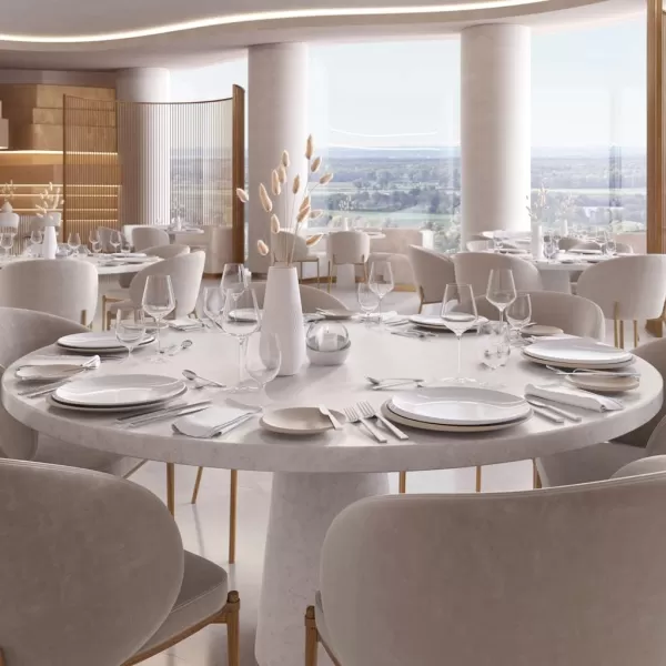 Villeroy &amp; Boch - NewMoon Beige flat Plate, Beige Plate in Premium Porcelain