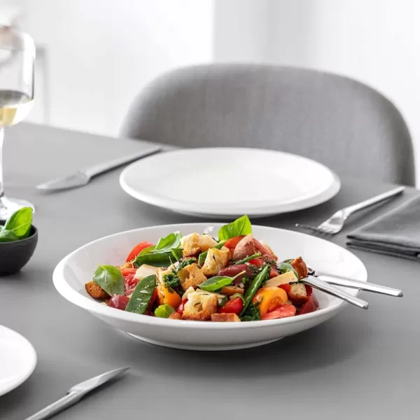 Villeroy &amp; Boch NewMoon Deep Bowl Generously Designed for Soups and Side Dishes, Premium Porcelain, Dishwasher Safe, White, 29X29X5CM