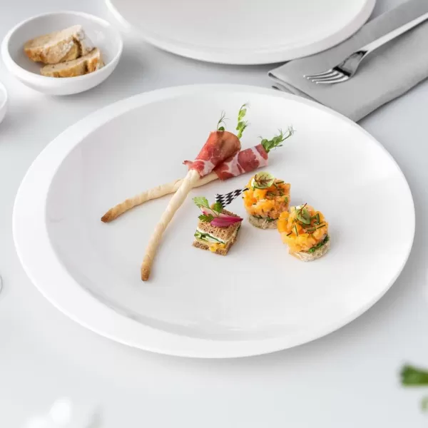 Villeroy &amp; Boch NewMoon Deep Bowl Generously Designed for Soups and Side Dishes, Premium Porcelain, Dishwasher Safe, White, 29X29X5CM)