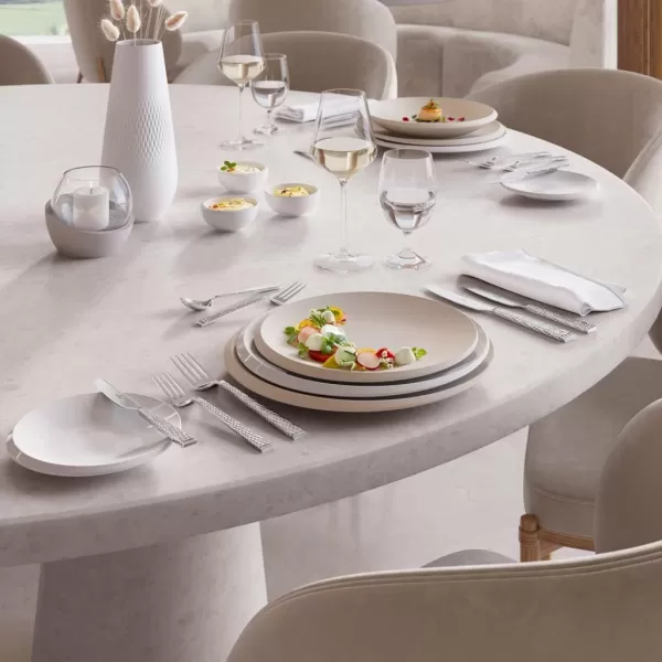Villeroy &amp; Boch NewMoon Deep Bowl Generously Designed for Soups and Side Dishes, Premium Porcelain, Dishwasher Safe, White, 29X29X5CM)