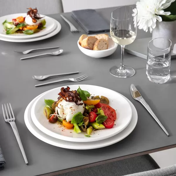 Villeroy &amp; Boch NewMoon Deep Bowl Generously Designed for Soups and Side Dishes, Premium Porcelain, Dishwasher Safe, White, 29X29X5CM