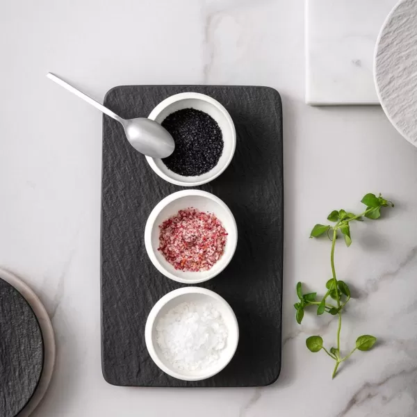 Villeroy &amp; Boch - NewMoon set of dip dishes, set of small bowls for dips or finger food, 4 pieces, premium porcelain, white, dishwasher safe, 10-4264-9023