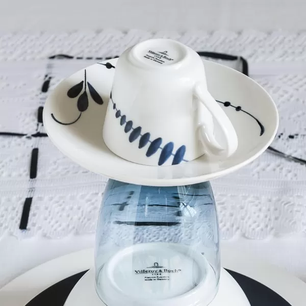 Villeroy &amp; Boch Old Luxembourg Brindille Espresso Cup Saucer, 4.75 in, White/Blue