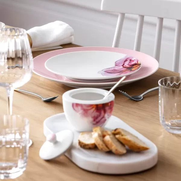 Villeroy &amp; Boch - Rose Garden Breakfast Cup Saucer, 18 cm, Premium Porcelain, Pink Saucer