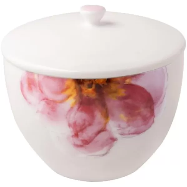 Villeroy &amp; Boch - Rose Garden Breakfast Cup Saucer, 18 cm, Premium Porcelain, Pink Saucer