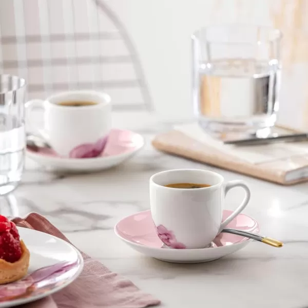 Villeroy &amp; Boch - Rose Garden Breakfast Cup Saucer, 18 cm, Premium Porcelain, Pink Saucer