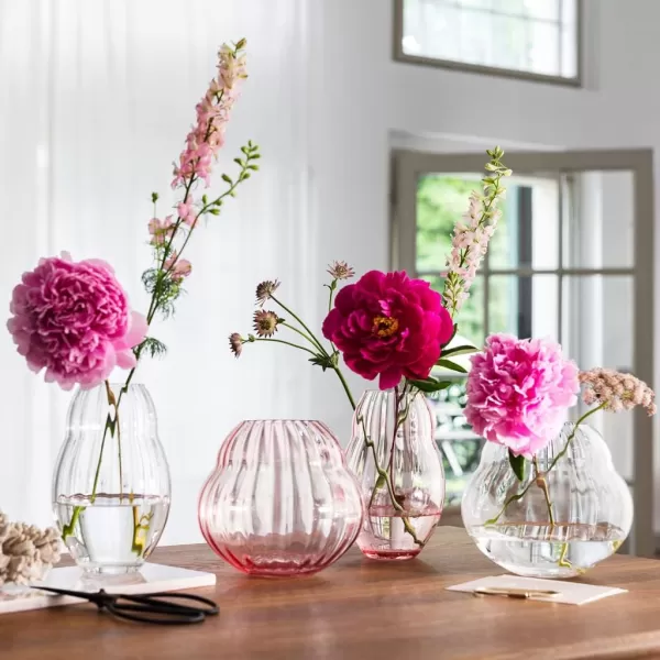 Villeroy &amp; Boch - Rose Garden Home Vase/Hurricane Lamp, 17 cm, Crystal Glass, Pink, Capacity 2,750 ml