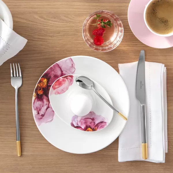 Villeroy &amp; Boch - Rose Garden Porcelain Tableware Set, 8 Pces., Modern Floral Pattern, Breakfast Service for 2 People