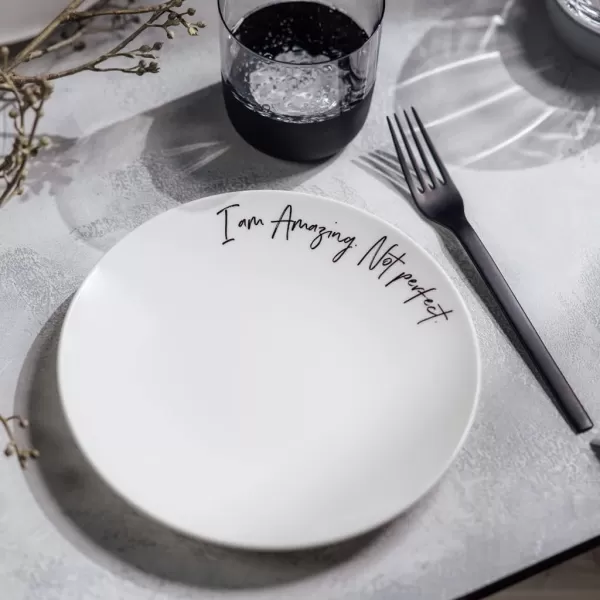 Villeroy &amp; Boch - Statement Breakfast Plate Amazing not perfect 21 x 21 x 2.5 cm, Porcelain Plate White