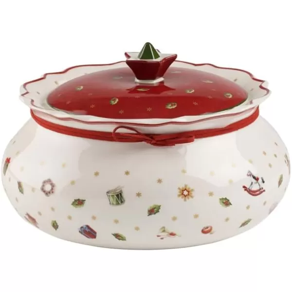 Villeroy &amp; Boch Toy's Delight Footed Individual Bowl, Porcelain, White/Colourful, Small