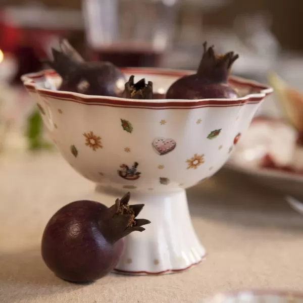 Villeroy &amp; Boch Toy's Delight Footed Individual Bowl, Porcelain, White/Colourful, Small