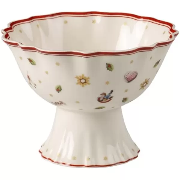 Villeroy &amp; Boch Toy's Delight Footed Individual Bowl, Porcelain, White/Colourful, Small