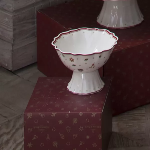Villeroy &amp; Boch Toy's Delight Footed Individual Bowl, Porcelain, White/Colourful, Small