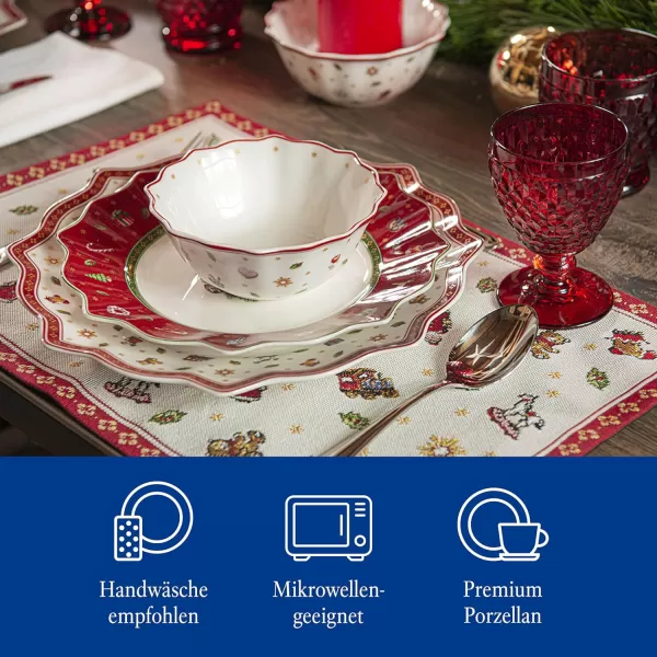 Villeroy &amp; Boch Toy's Delight Footed Individual Bowl, Porcelain, White/Colourful, Small