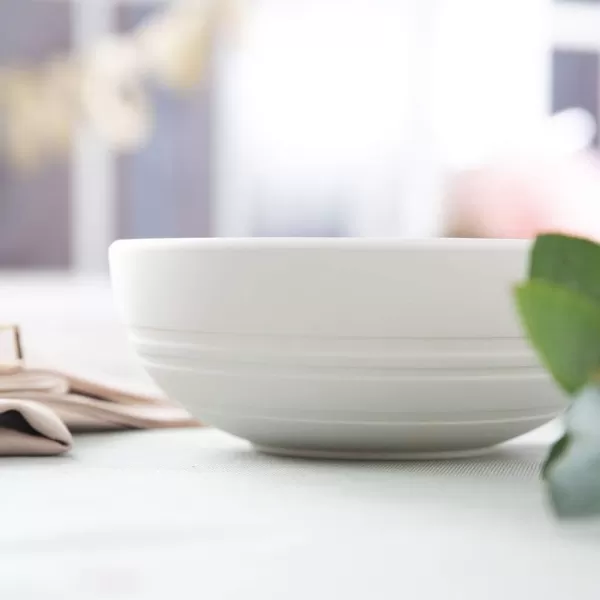 Villeroy &amp; Boch it's my match powder Serving Bowl : Blossom, 10.25 in, Premium Porcelain, White/Pink
