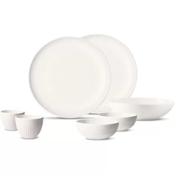 Villeroy &amp; Boch it's my match powder Serving Bowl : Blossom, 10.25 in, Premium Porcelain, White/Pink