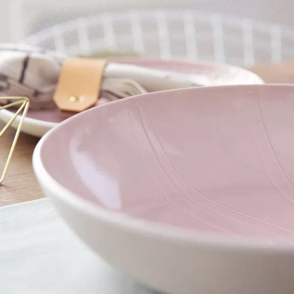 Villeroy &amp; Boch it's my match powder Serving Bowl : Blossom, 10.25 in, Premium Porcelain, White/Pink