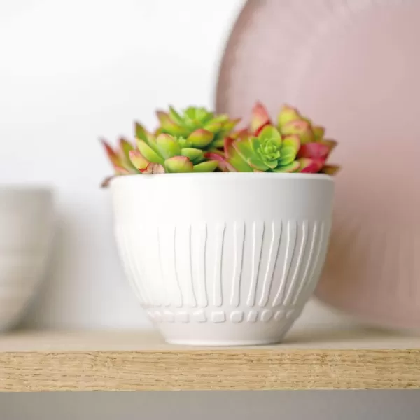 Villeroy &amp; Boch it's my match powder Serving Bowl : Blossom, 10.25 in, Premium Porcelain, White/Pink