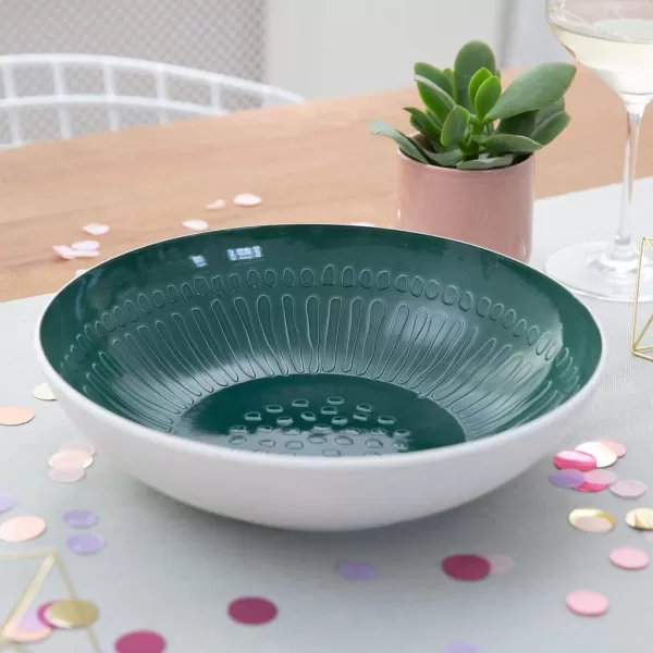 Villeroy &amp; Boch it's my match powder Serving Bowl : Blossom, 10.25 in, Premium Porcelain, White/Pink
