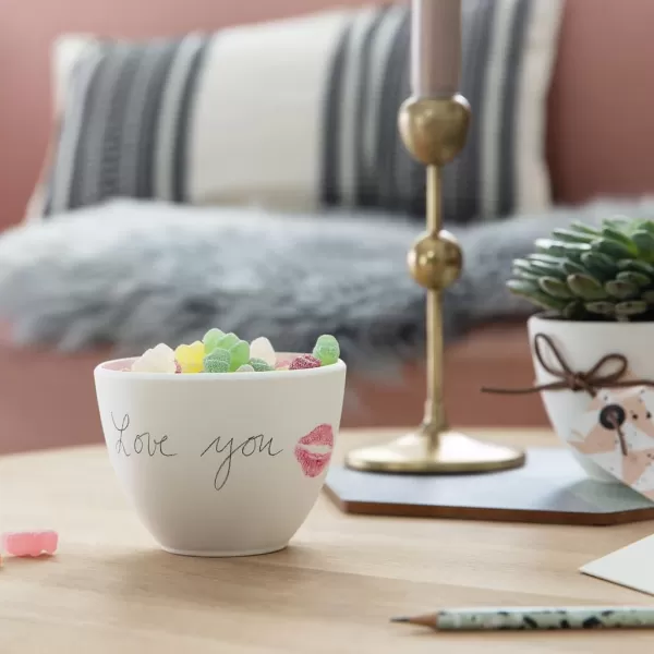 Villeroy &amp; Boch it's my match powder Serving Bowl : Blossom, 10.25 in, Premium Porcelain, White/Pink