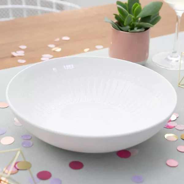 Villeroy &amp; Boch it's my match powder Serving Bowl : Blossom, 10.25 in, Premium Porcelain, White/Pink