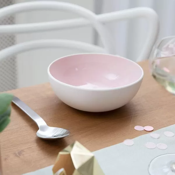 Villeroy &amp; Boch it's my match powder Serving Bowl : Blossom, 10.25 in, Premium Porcelain, White/Pink