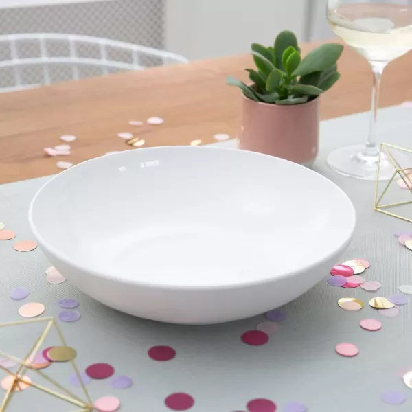 Villeroy &amp; Boch it's my match powder Serving Bowl : Blossom, 10.25 in, Premium Porcelain, White/Pink