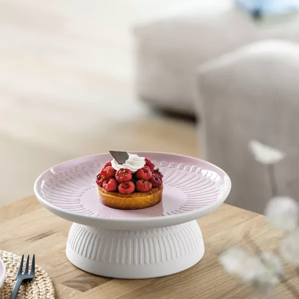Villeroy &amp; Boch it's my match powder Serving Bowl : Blossom, 10.25 in, Premium Porcelain, White/Pink
