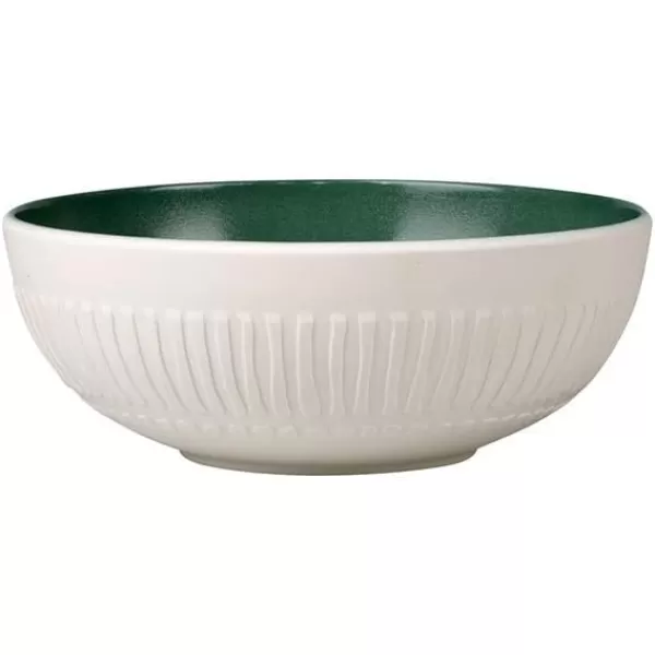 Villeroy &amp; Boch it's my match powder Serving Bowl : Blossom, 10.25 in, Premium Porcelain, White/Pink